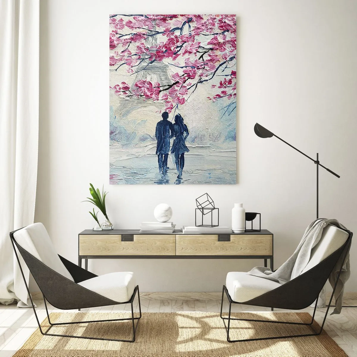 Glass picture - Romantic Walk - 80x120 cm