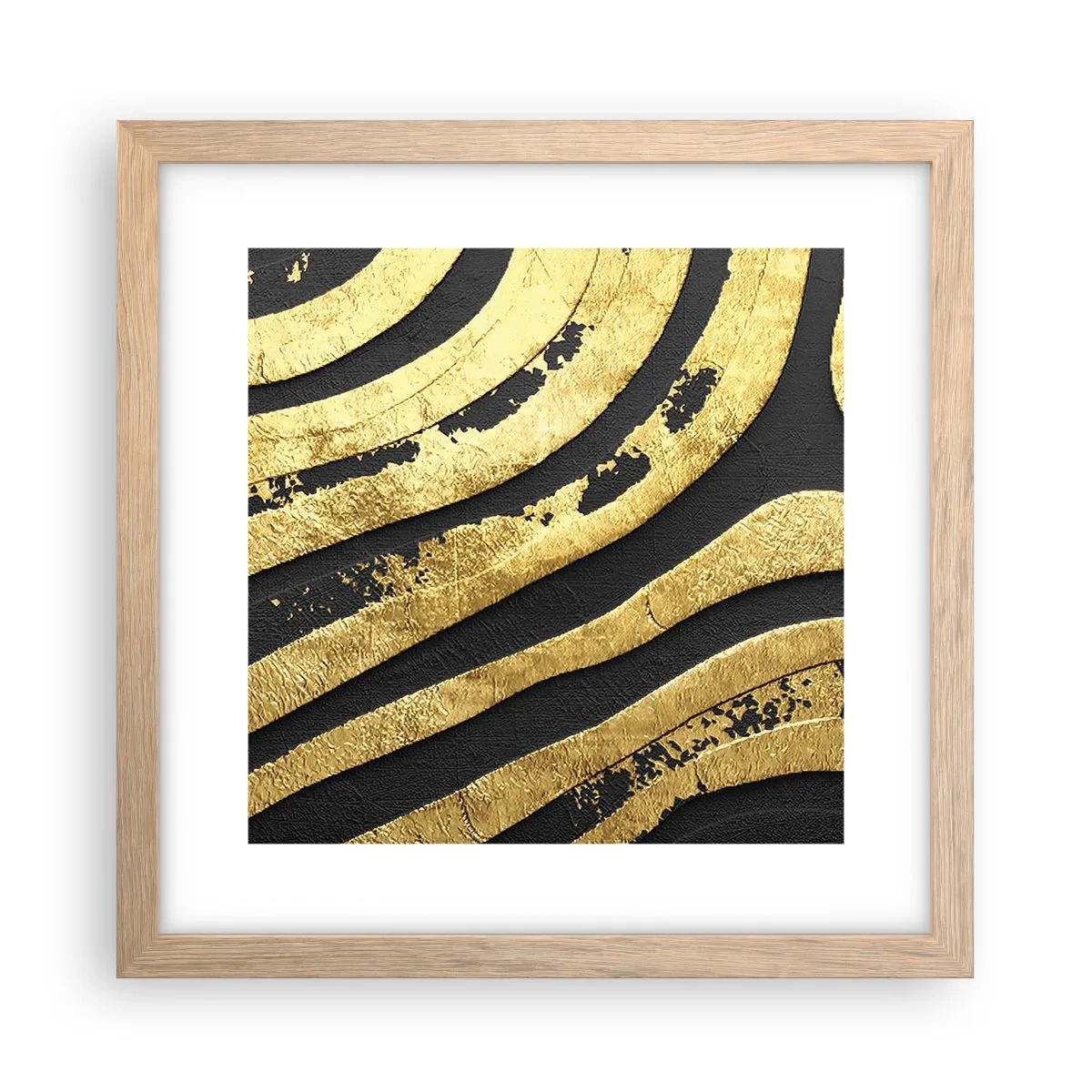 Poster in light oak frame - Everything Flows - 30x30 cm