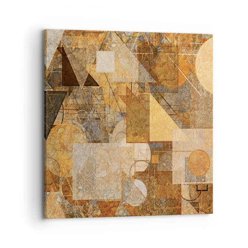 Canvas picture - Cubist Study in Brown - 70x70 cm