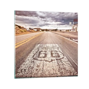Glass picture - Mother Road - American Legend - 70x70 cm