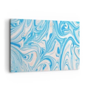 Canvas picture - Floodplain in Turquoise - 120x80 cm