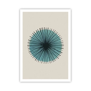 Poster - Rays on Blue - 70x100 cm