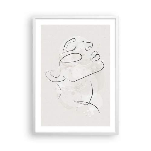 Poster in white frmae - Outline of Happiness - 50x70 cm