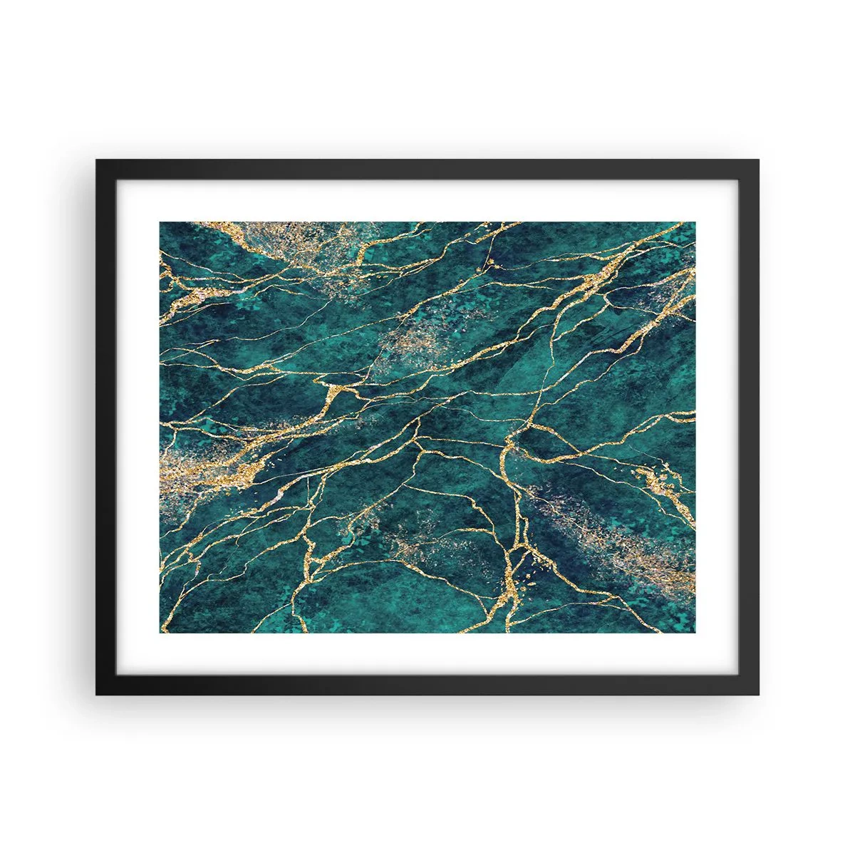 Poster in black frame - Gold Vein - 50x40 cm