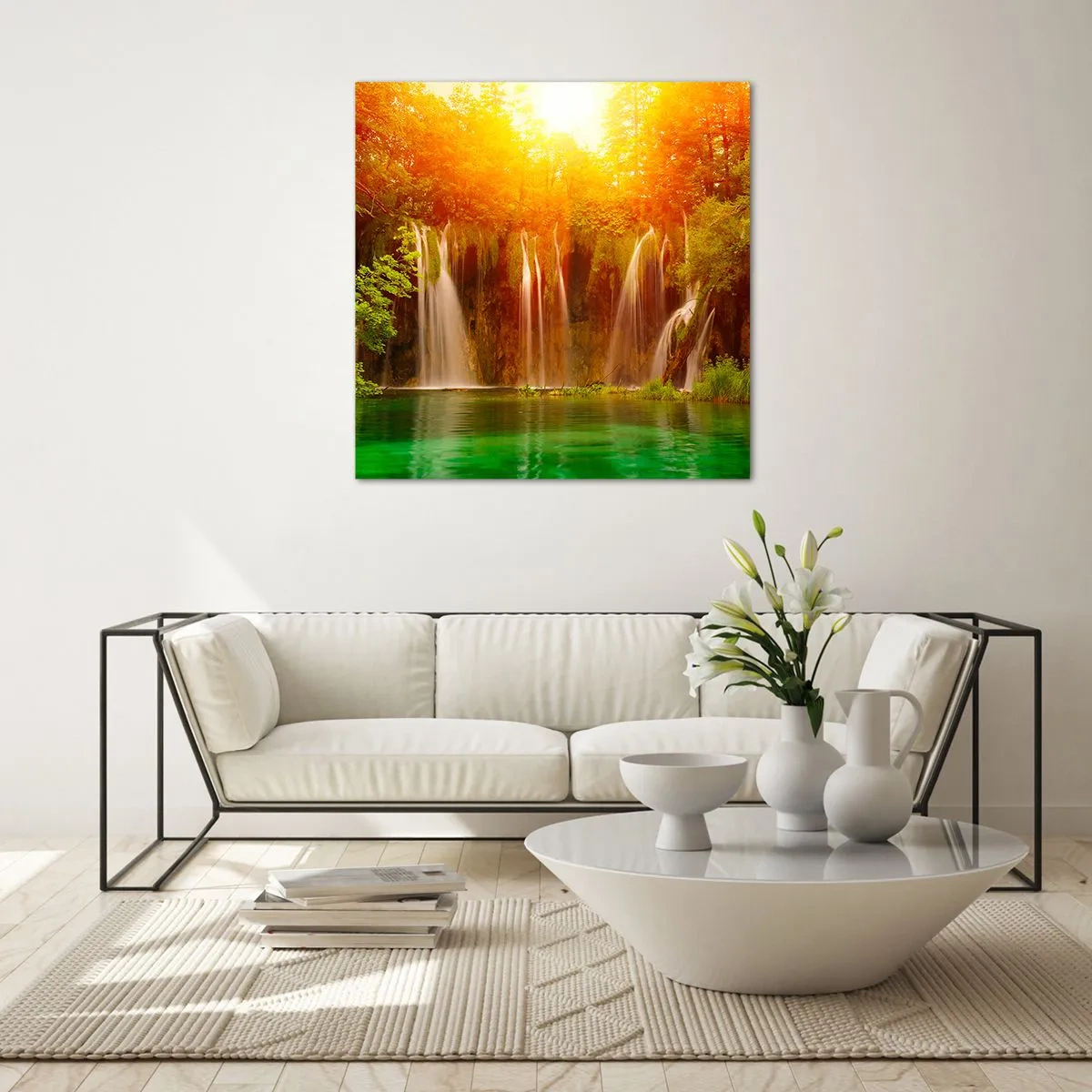 Glass picture - In the Sun and in the Shade - 70x70 cm