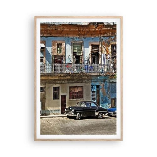 Poster in light oak frame - Havana Style - 70x100 cm