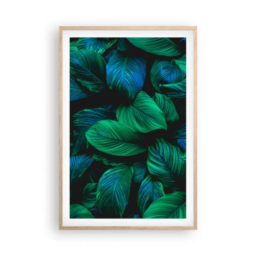 Poster in light oak frame - In a Green Crowd - 61x91 cm
