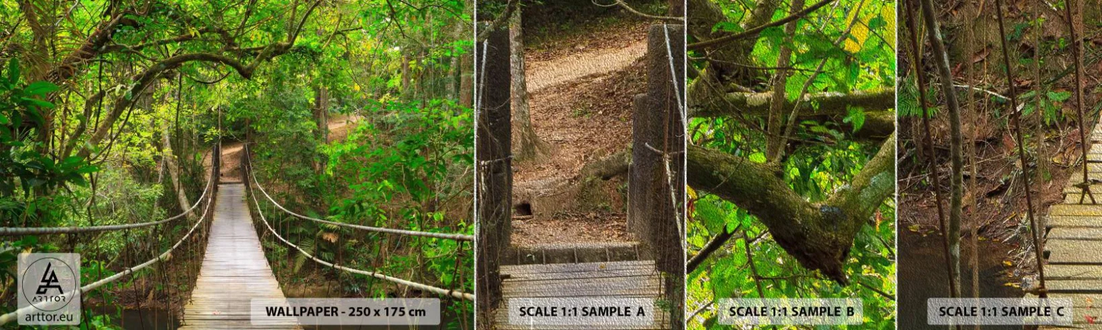 Photo Wallpaper Sample Premium Sand - There Is Ivy Growing in the Garden - Landscape, Forest, Nature - 100x30 cm
