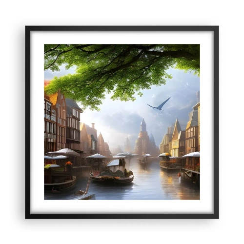 Poster in black frame - Dutch Urban Landscape - 50x50 cm
