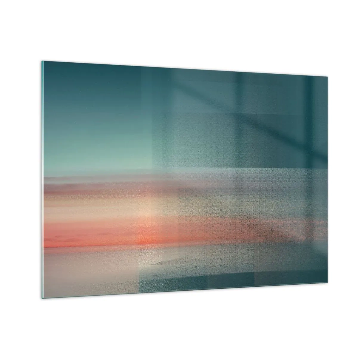 Glass picture - Abstract: Light Waves - 100x70 cm