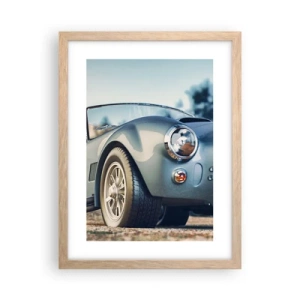 Poster in light oak frame - Styel Is What Counts - 30x40 cm