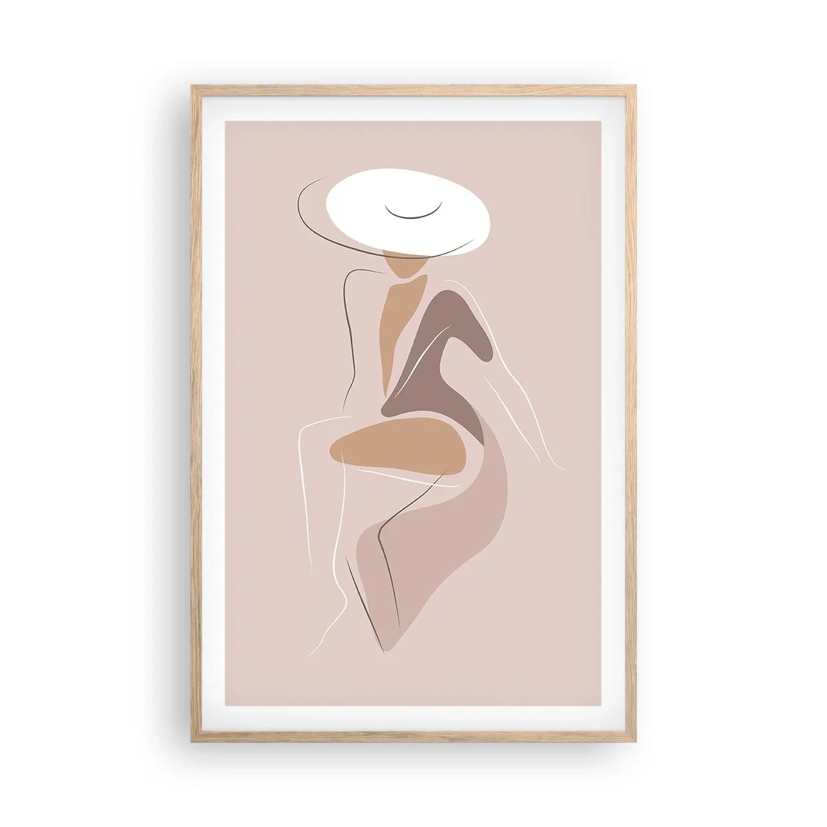 Poster in light oak frame - Being a Lady - 61x91 cm