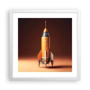 Poster in white frmae - It Starts with a Dream - 40x40 cm