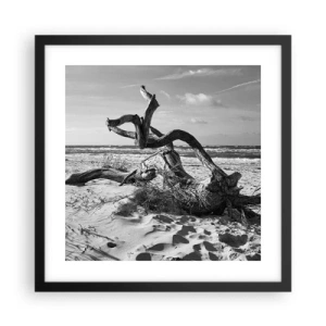 Poster in black frame - Seaside Sculpture - 40x40 cm