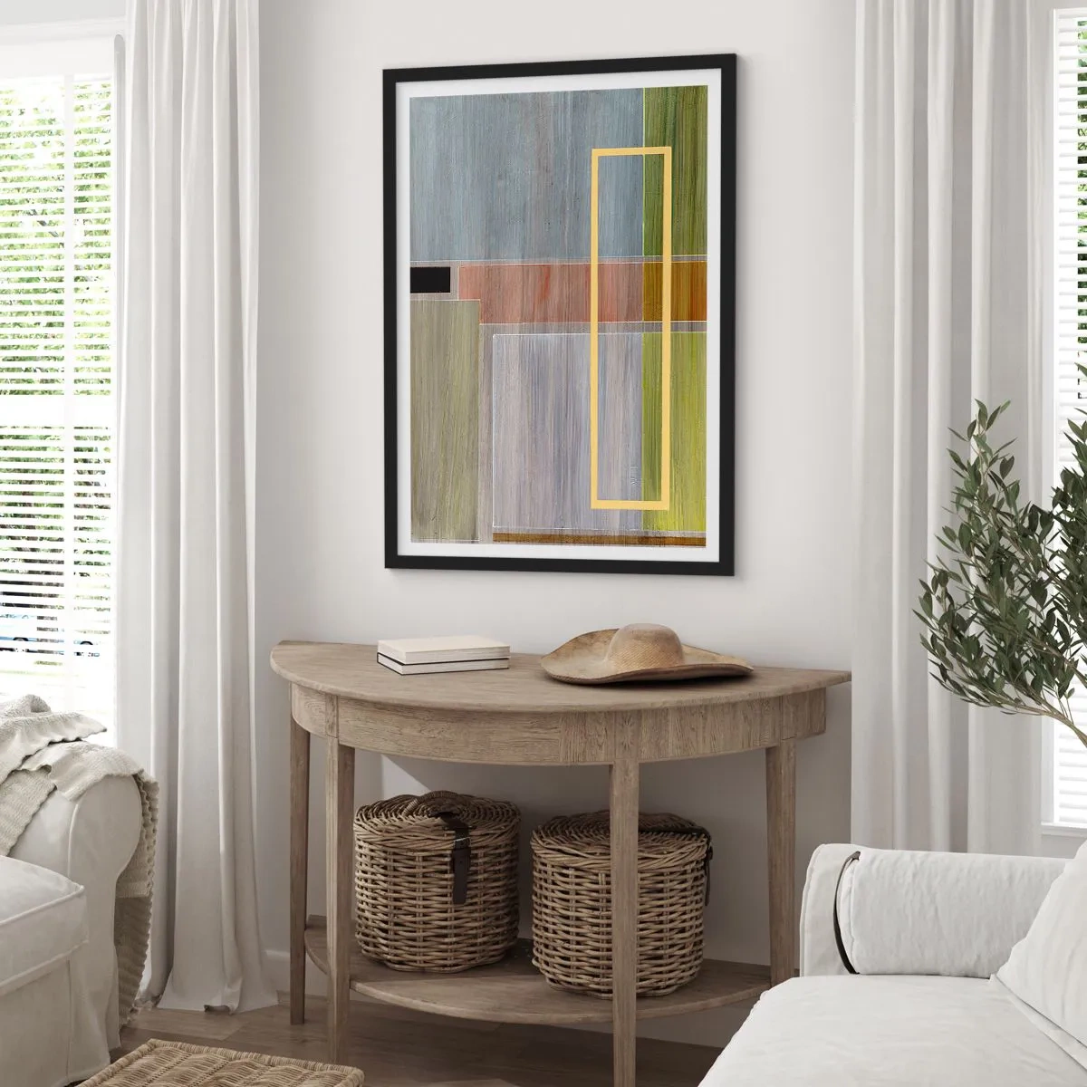 Poster in black frame - Straight and Calm - 30x40 cm