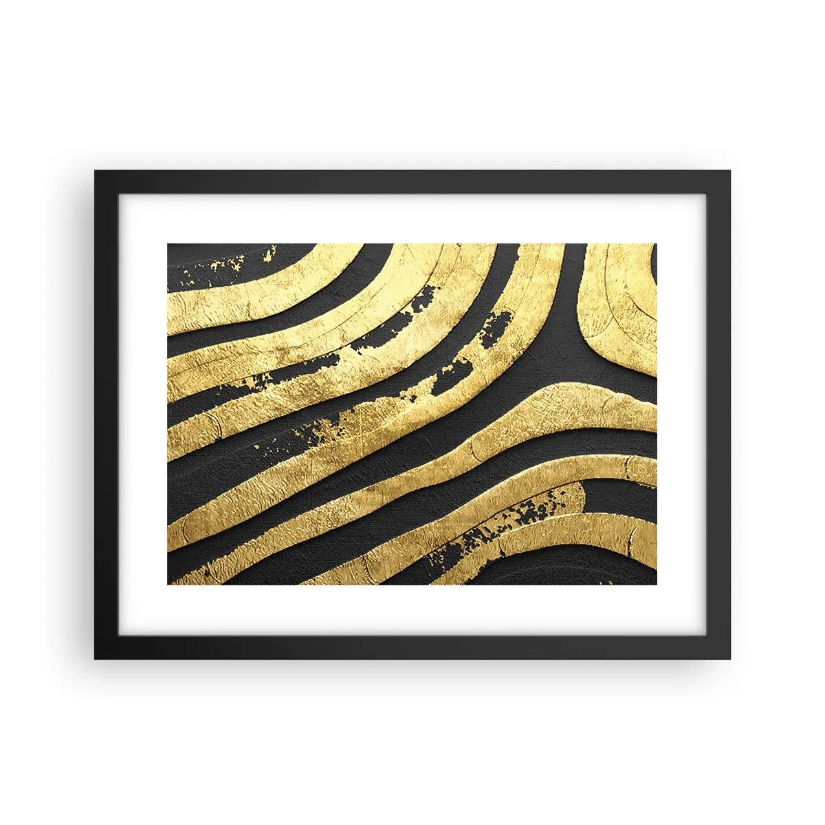 Poster in black frame - Everything Flows - 40x30 cm