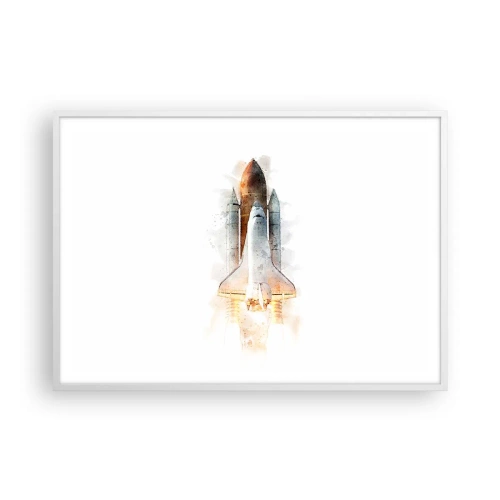 Poster in white frmae - Explorers Get Ready - 100x70 cm