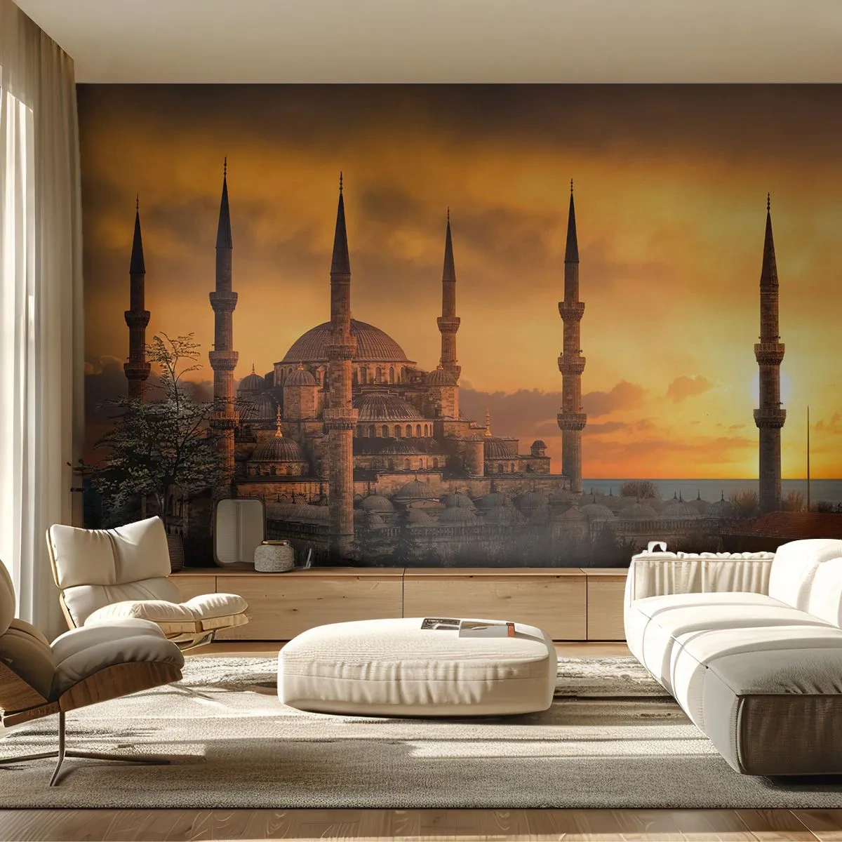 Photo Wallpaper Premium Canvas - God Is Great - Architecture, Mosque, Istanbul - 450x315 cm