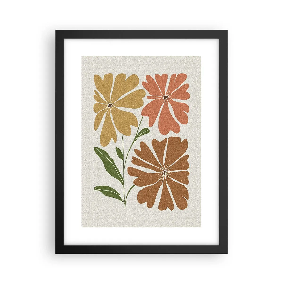 Poster in black frame - Nature and Geometry - 30x40 cm