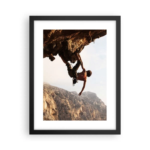 Poster in black frame - The Whole World on a Sharp Cliff - 30x40 cm
