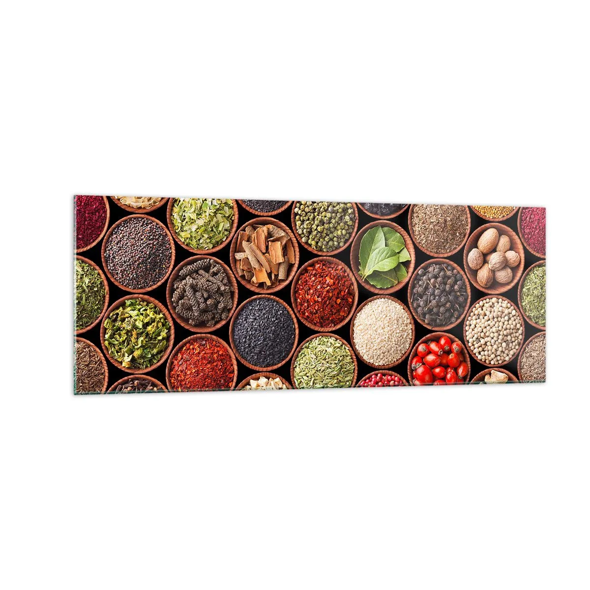 Glass picture - All Flavours of the World - 140x50 cm