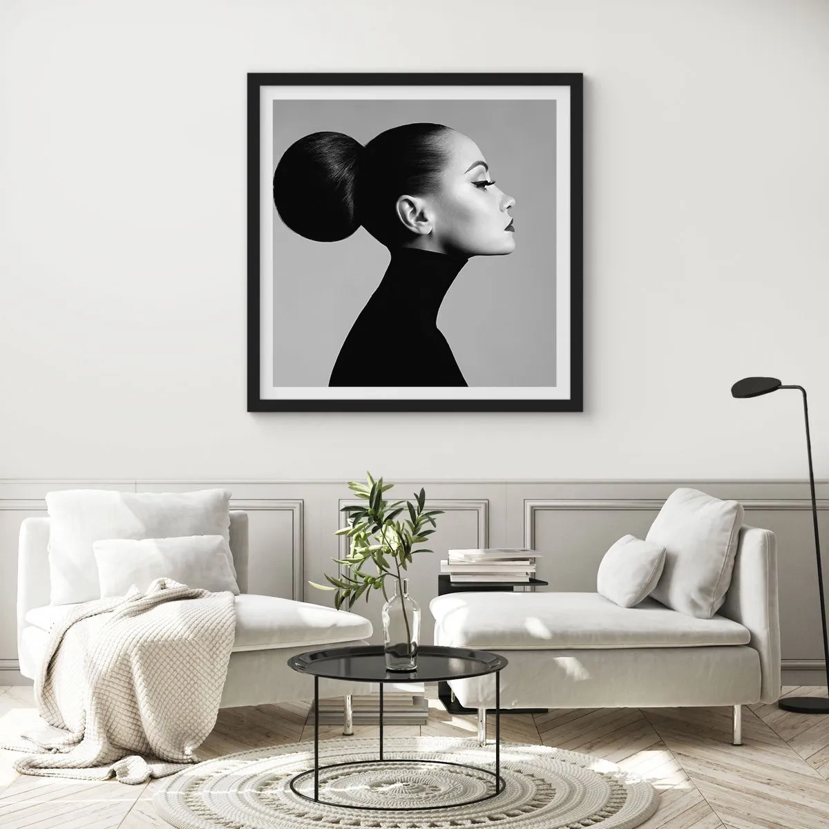 Poster in black frame - Modern Nefretete - 40x40 cm