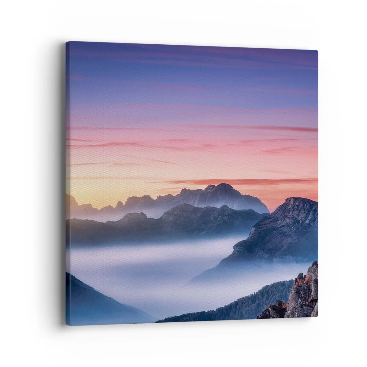 Canvas picture - Over the Valleys - 40x40 cm