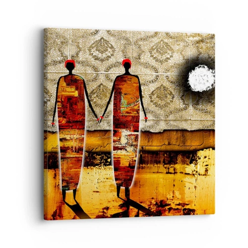Canvas picture - Ethnic Composition in the Colours of Africa - 30x30 cm