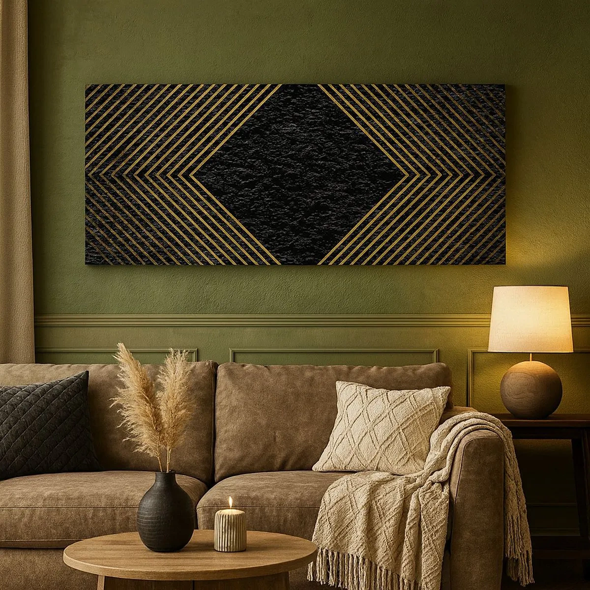 Canvas picture - Geometry Glamour Style - 100x40 cm