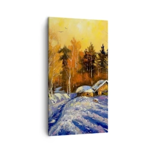 Canvas picture - Winter Impression in the Sun - 45x80 cm