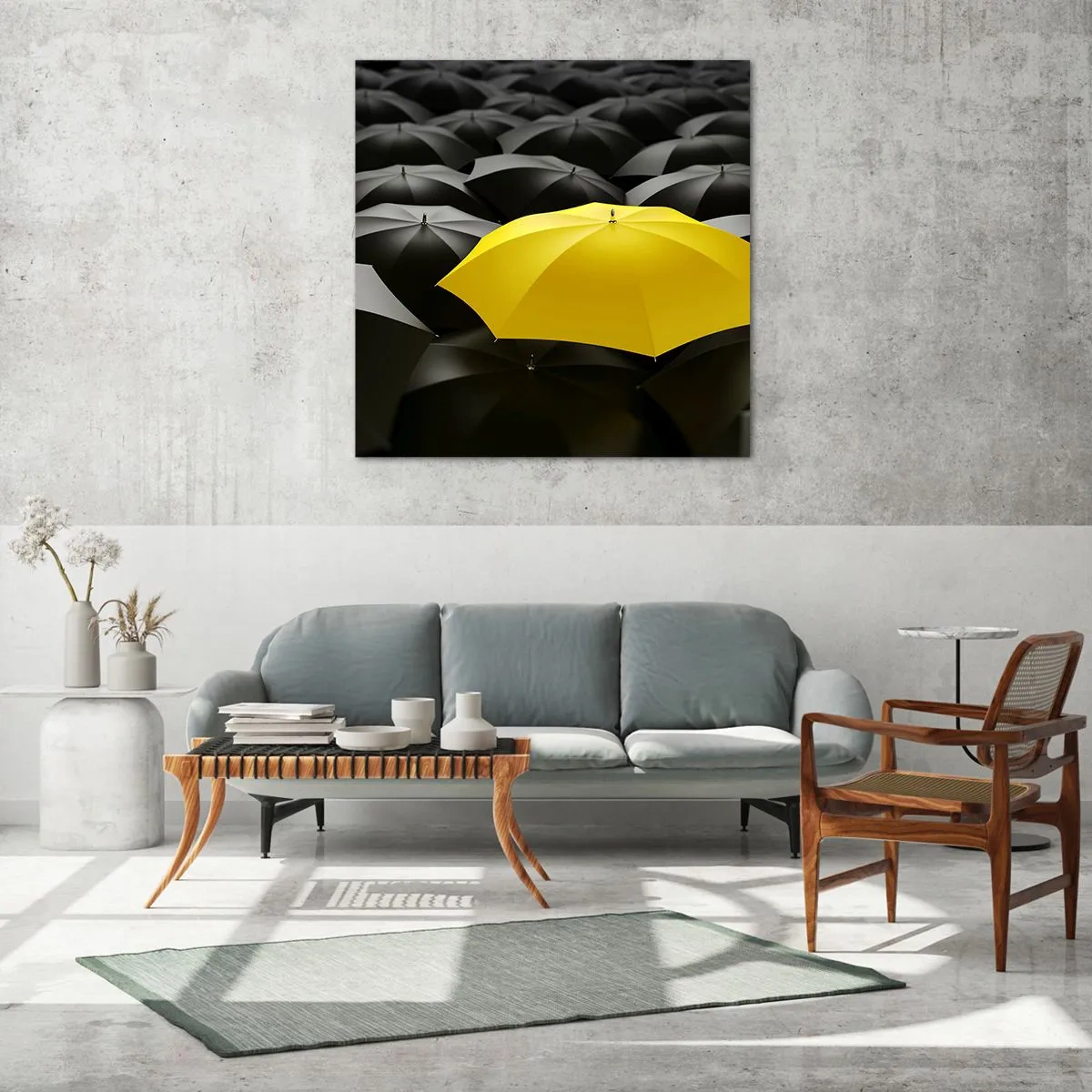 Glass picture - Goodbye Sadness - 60x60 cm