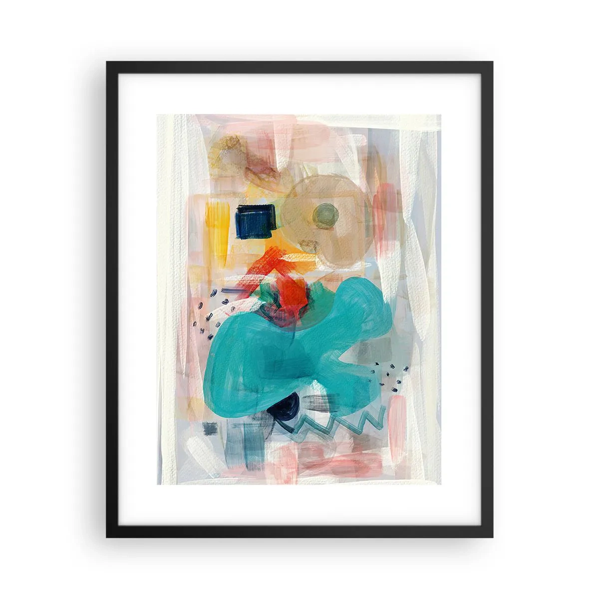 Poster in black frame - Colourful Game - 40x50 cm