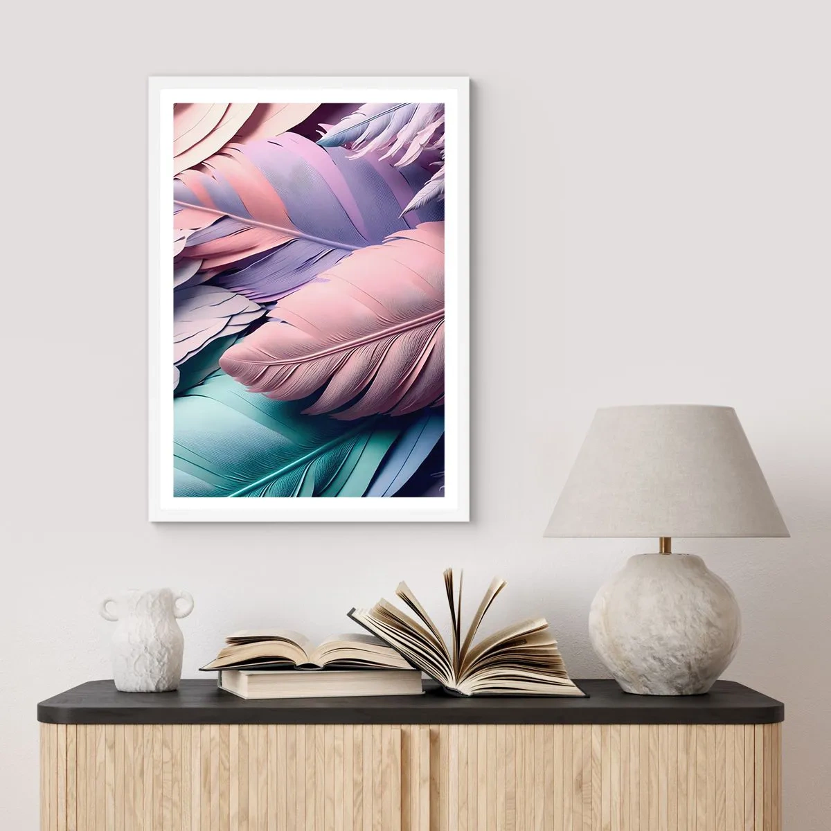Poster in white frmae - Birdie Chic - 50x70 cm