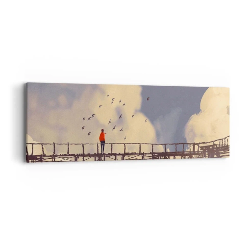 Canvas picture - Blue Longing - 90x30 cm