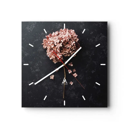 Wall clock - Clock on glass - Trully Romantic Sign - 40x40 cm