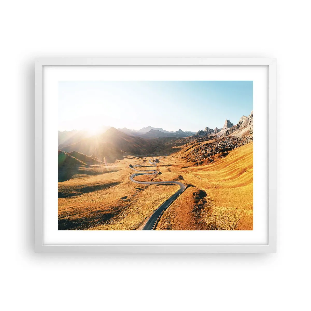 Poster in white frmae - In a Golden Valley - 50x40 cm
