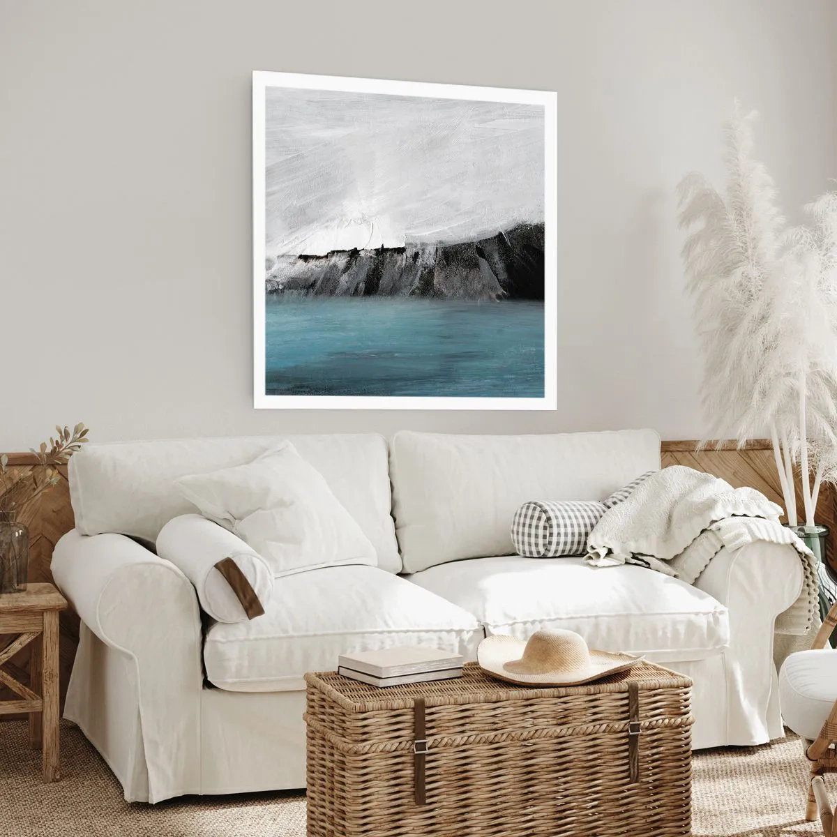 Poster - Water-Earth: Clash of Elements - 40x40 cm