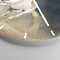 Clock face with lines