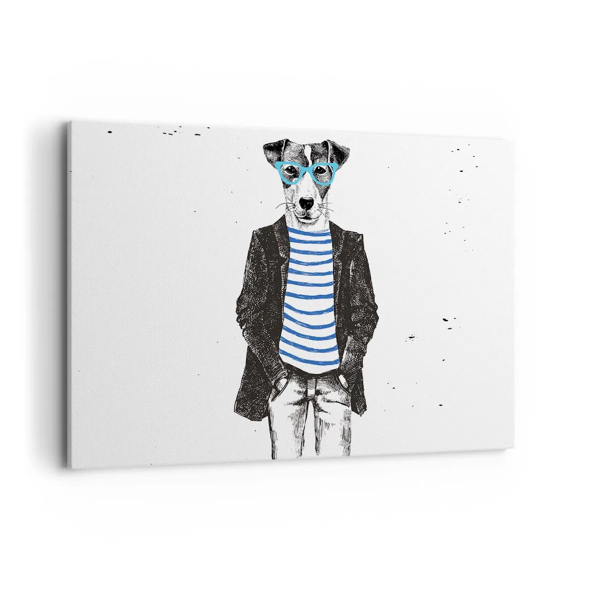 Canvas picture - Gentleman Dog - 120x80 cm
