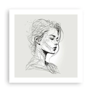 Poster - Portrait in Thoughts - 50x50 cm