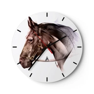 Wall clock - Clock on glass - What a Charm - 40x40 cm