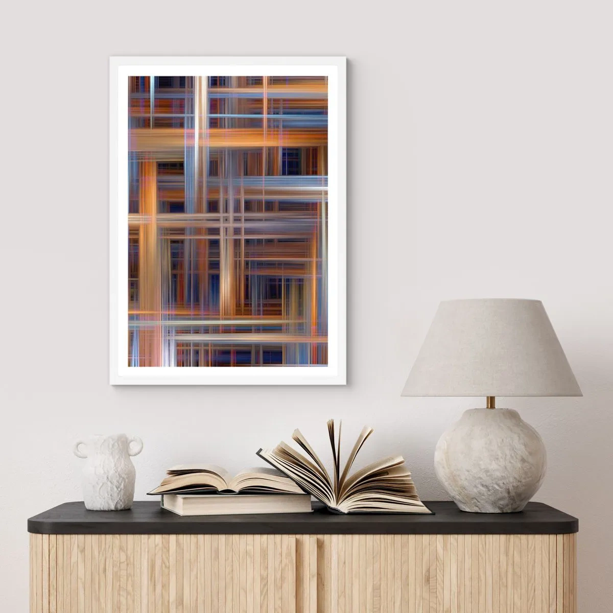 Poster in white frmae - Light Woven - 50x70 cm