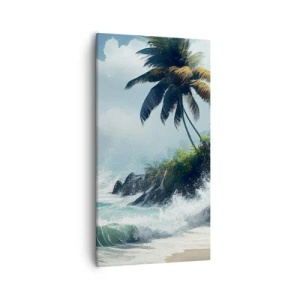 Canvas picture - On a Tropical Shore - 55x100 cm
