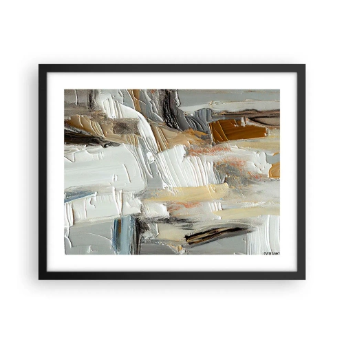Poster in black frame - Layers of Colour - 50x40 cm
