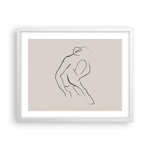Poster in white frmae - Intimate Sketch - 50x40 cm