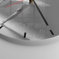 Clock face with lines