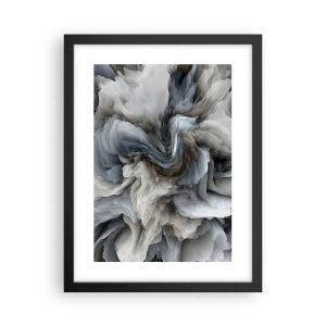 Poster in black frame - Stone and Flower - 30x40 cm