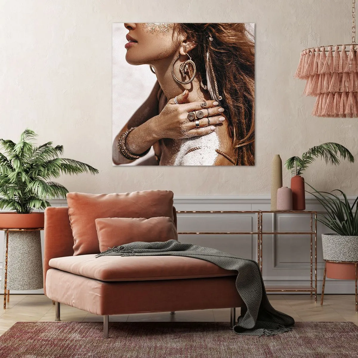 Canvas picture - Queen of a Wild Beach - 40x40 cm