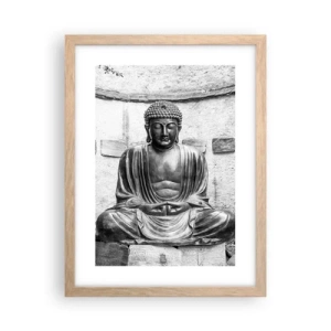 Poster in light oak frame - At the Source of Peace - 30x40 cm