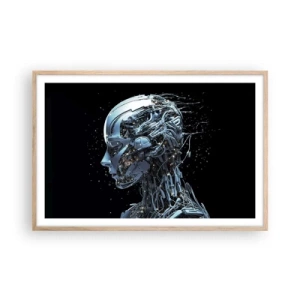 Poster in light oak frame - Technology Is a Woman - 91x61 cm